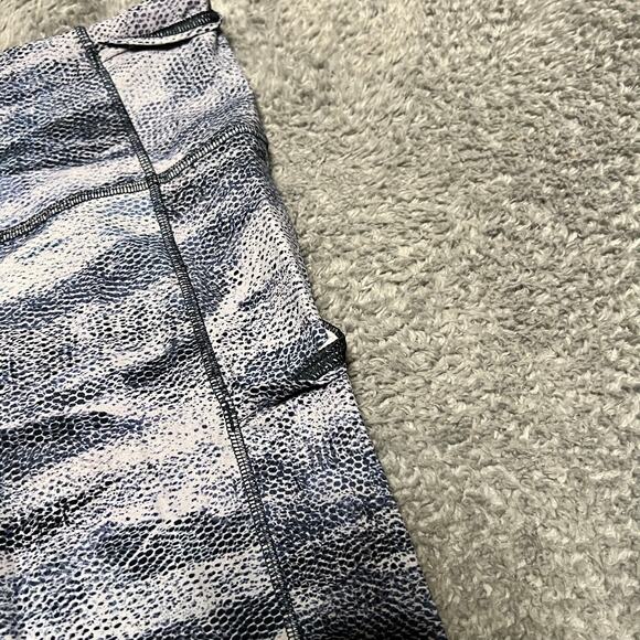 Lululemon Leggings Pants Womens 4 Fast & Free Full Length Blue Patterened - Picture 2 of 8